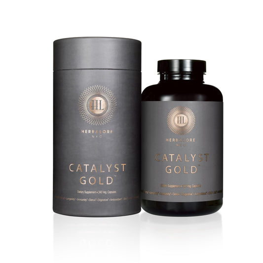 Herbalore Catalyst Gold ingredients and capsules