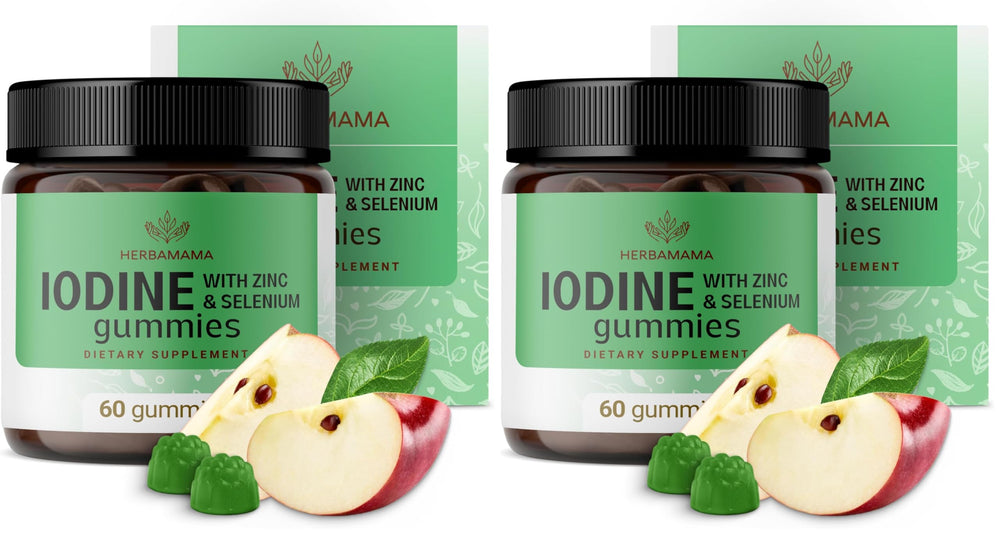 HERBAMAMA front packaging showing apple pectin gummies and benefits