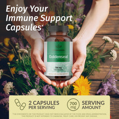 Herbamama Goldenseal 700mg capsules bottle - back label