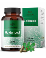 Herbamama Goldenseal 700mg capsules bottle - front view