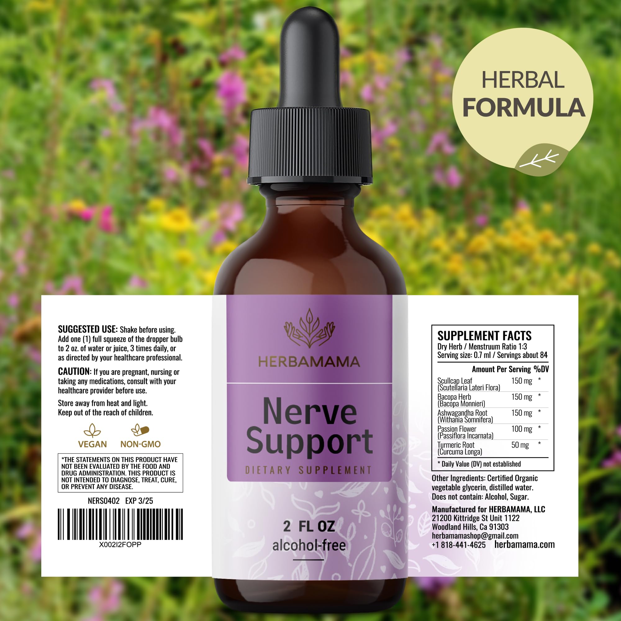 Adult using Nerve Support drops in a calm setting
