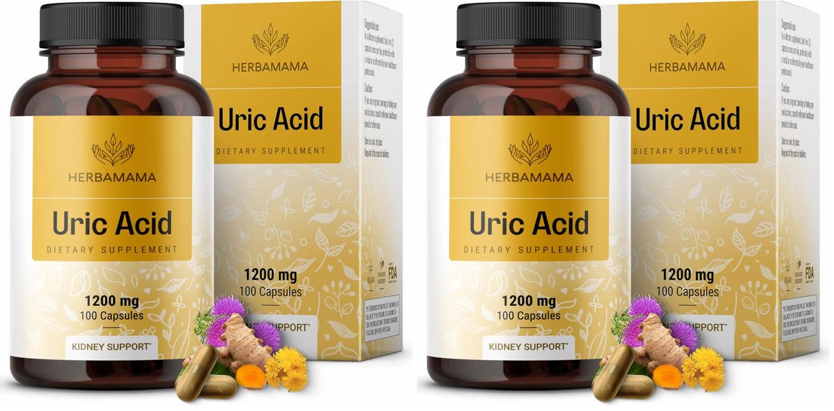 Herbamama Uric Acid Cleanse Capsules Pack 2 front view