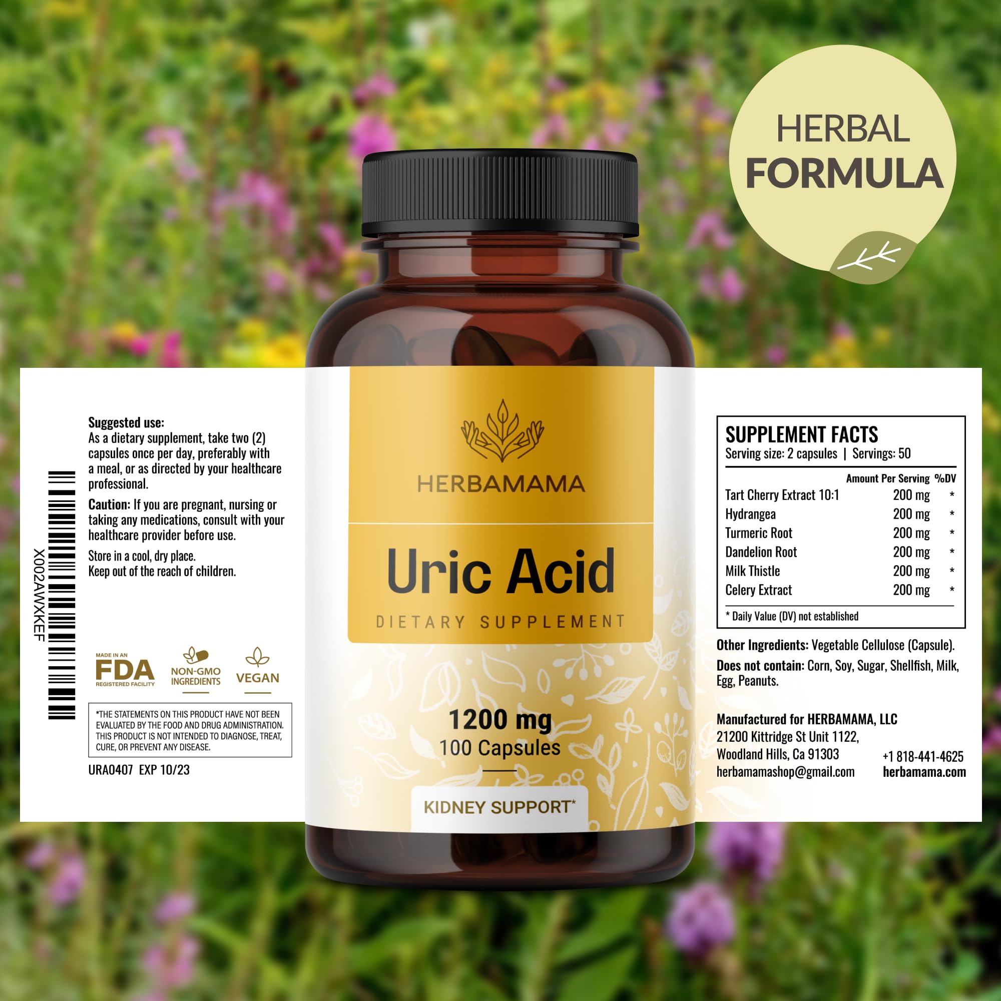 Milk Thistle herb ingredient in Herbamama Uric Acid Cleanse