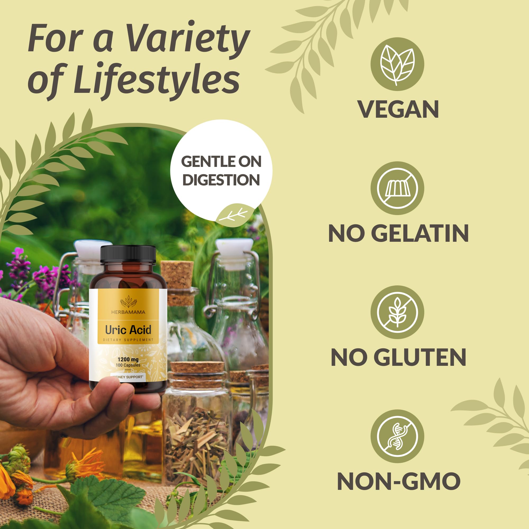 Turmeric herb ingredient in Herbamama Uric Acid Cleanse