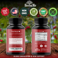 HerbaMe capsule bottle with GMP and USA-made label