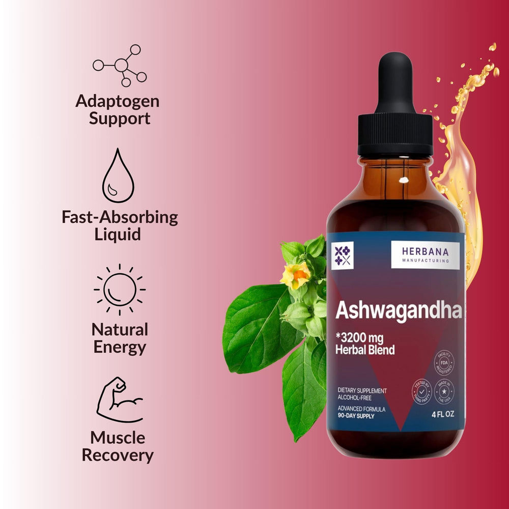 Close-up of high-potency Withania Somnifera extract bottle