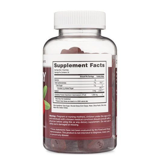 Cranberry Gummies suitable for kids, women, and men