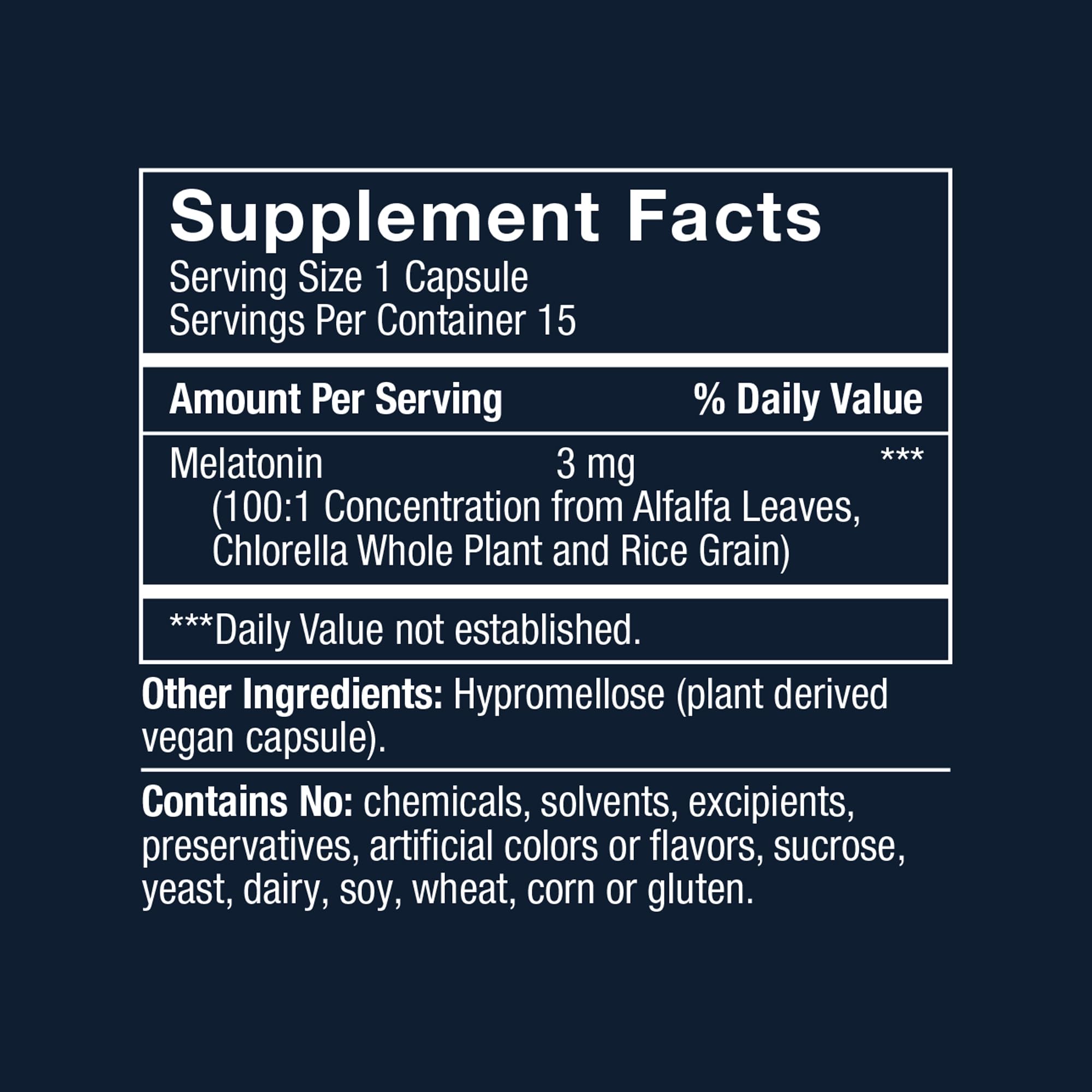Front view of Herbatonin 3mg plant-based melatonin packaging