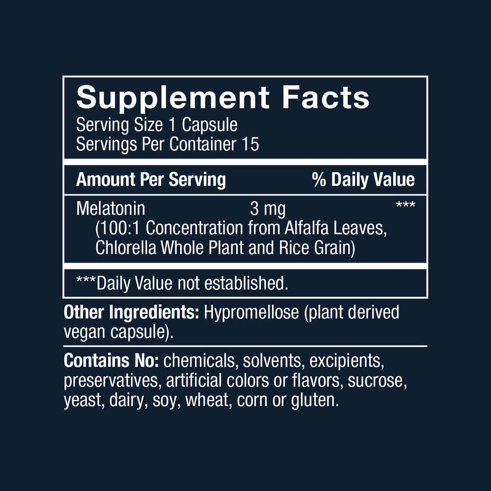 Front view of Herbatonin 3mg plant-based melatonin packaging