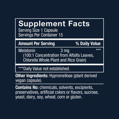 Front view of Herbatonin 3mg plant-based melatonin packaging