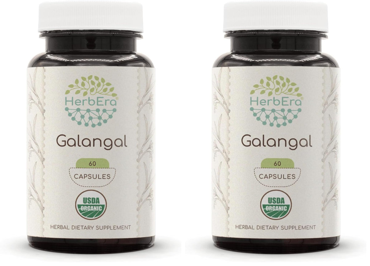 HerbEra Galangal 60 Capsules bottle – 500 mg each