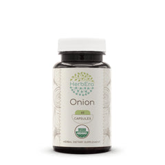 Herbera Onion USDA Organic 60 Vegetarian Capsules bottle front