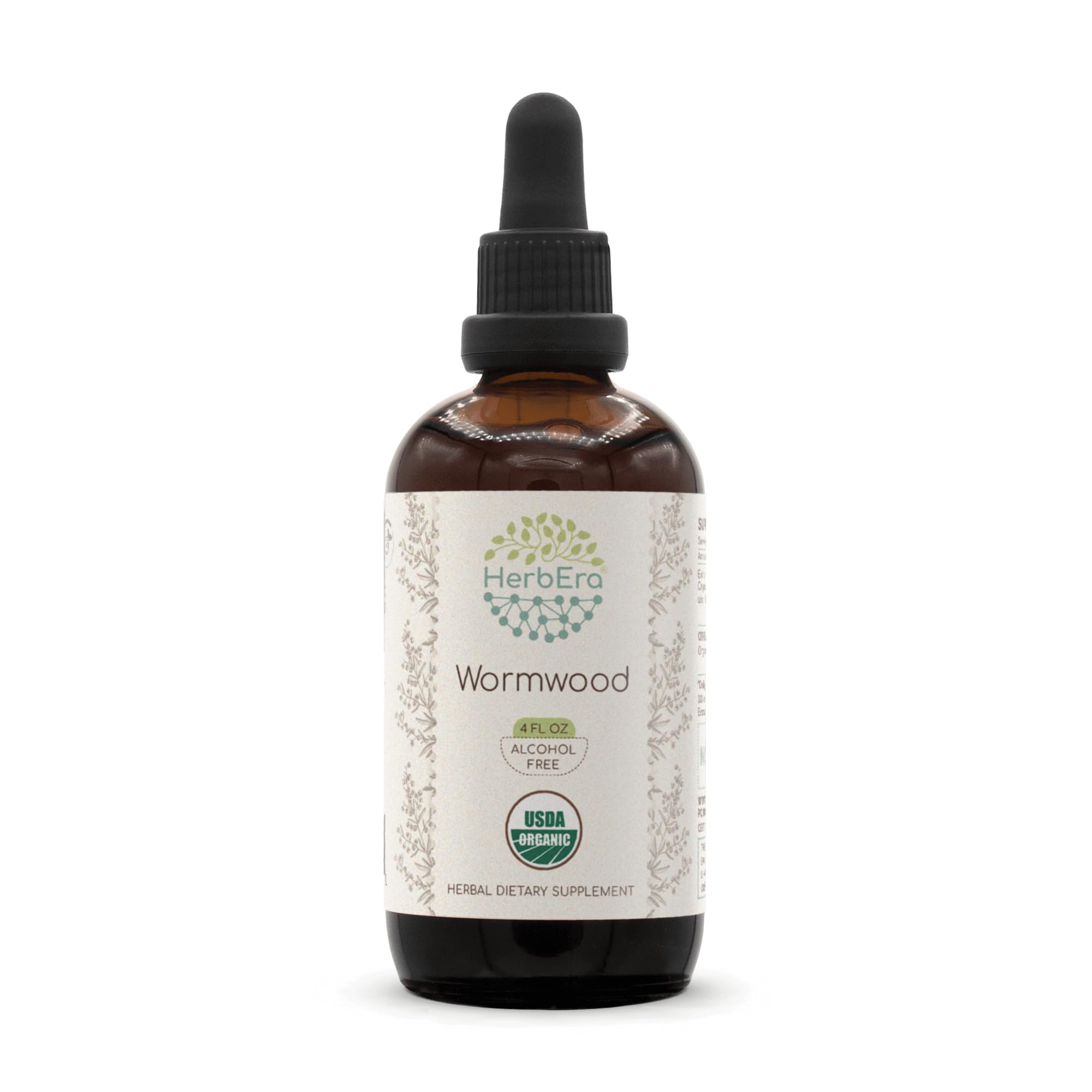 Bottle of HerbEra Wormwood tincture, 4 oz