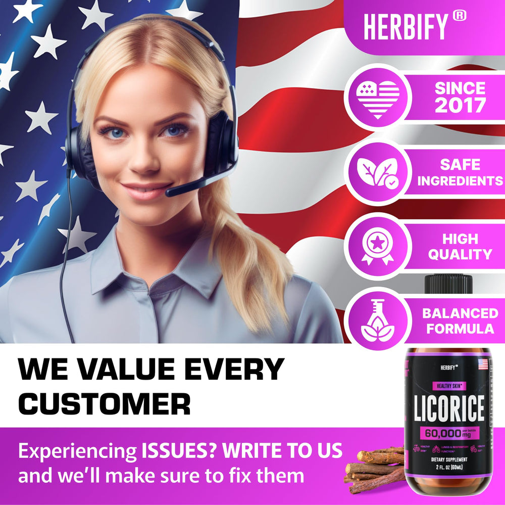 USA-made licorice root extract packaging