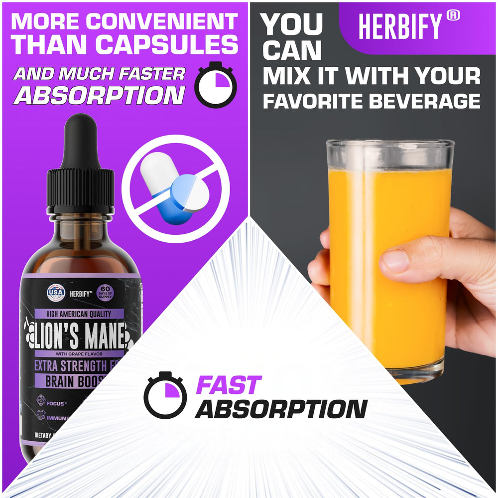 Illustration of brain and immune system benefits from Lions Mane