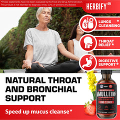 HERBIFY Mullein Drops USA made label highlights quality ingredients