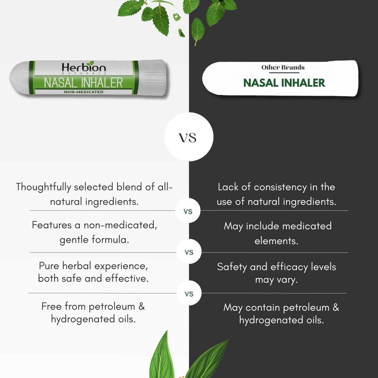 HERBION Naturals Nasal Inhaler provides rapid relief from congestion and sinus discomfort
