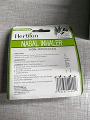 HERBION Naturals nasal inhaler in use promoting clear airways