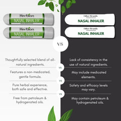 HERBION Naturals nasal inhaler in use promoting clear airways
