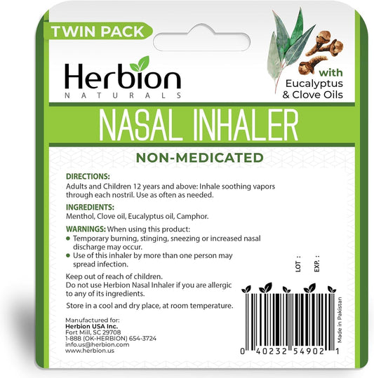 HERBION Naturals Nasal Inhaler pocket-size design fits easily in a pocket or purse