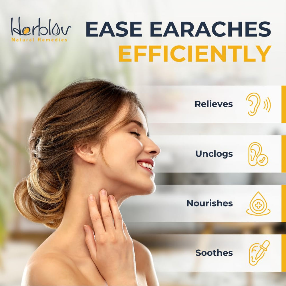 Herblov family-use ear oil with safe formulation for babies, kids, adults.