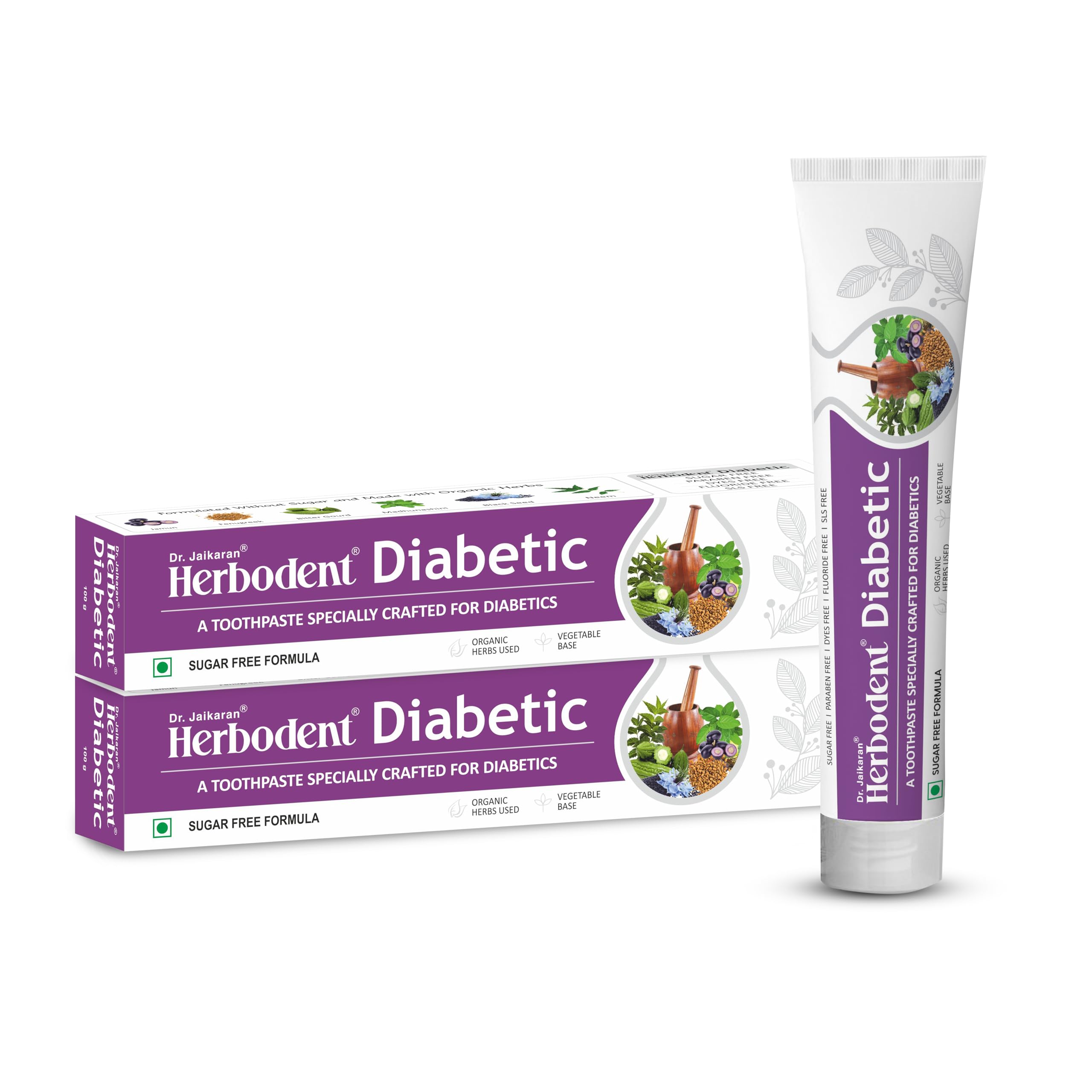 Herbodent Diabetic Toothpaste 3.53 oz – pack of 2
