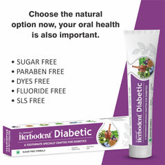 Two tubes of Herbodent Diabetic Toothpaste 3.53 oz