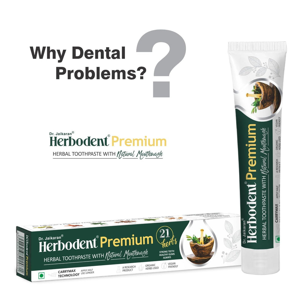 5.82 oz Herbodent Premium Toothpaste packaging