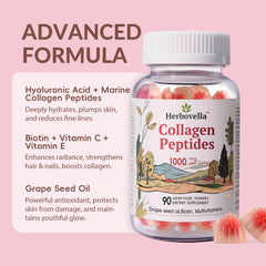 Biotin, hyaluronic acid and vitamins ingredients