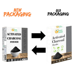 Product uses collage showing baking, skincare, and cleaning with charcoal powder