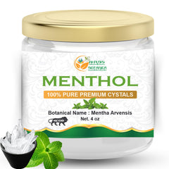 Herbs Botanica Menthol Crystals in a 4 oz jar