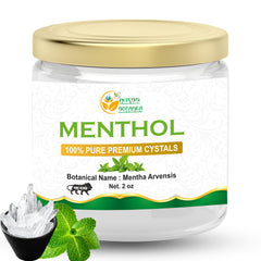 Close-up of pure menthol crystals from Mentha Arvensis