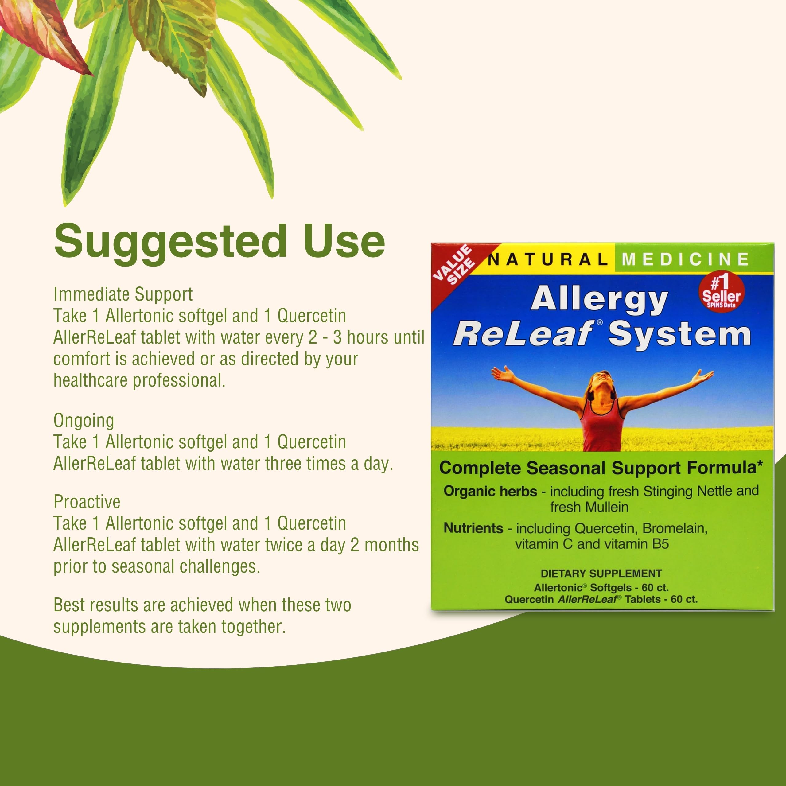 Allergy ReLeaf System allergy support imagery