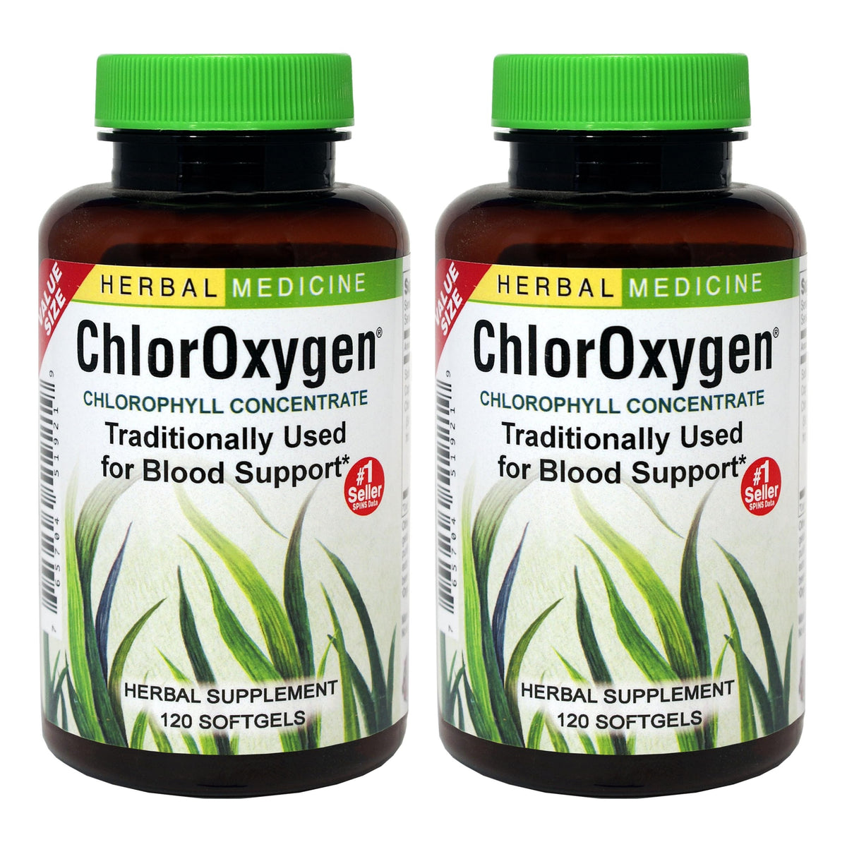 Bottle front of Herbs Etc. ChlorOxygen Chlorophyll Concentrate
