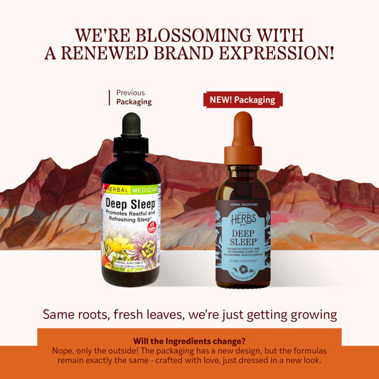 Side view of Herbs Etc. Deep Sleep Classic Liquid Extract bottle