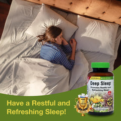 Herbs Etc Deep Sleep Softgels bottle front label emphasizing natural herbal sleep.