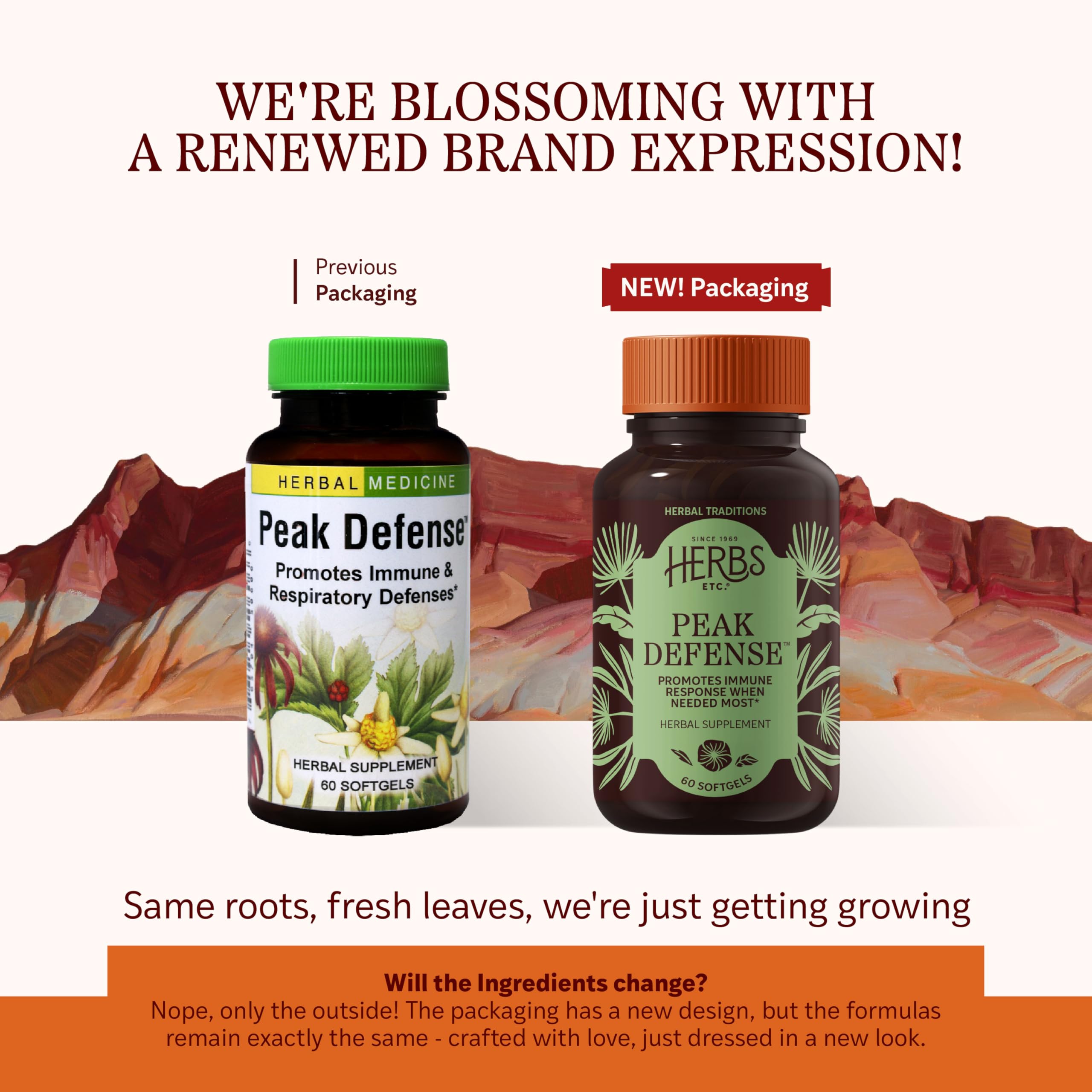 Peak Defense gluten-free herbal supplement packaging