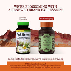 Peak Defense gluten-free herbal supplement packaging