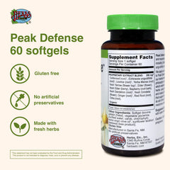 Close-up of Peak Defense softgels