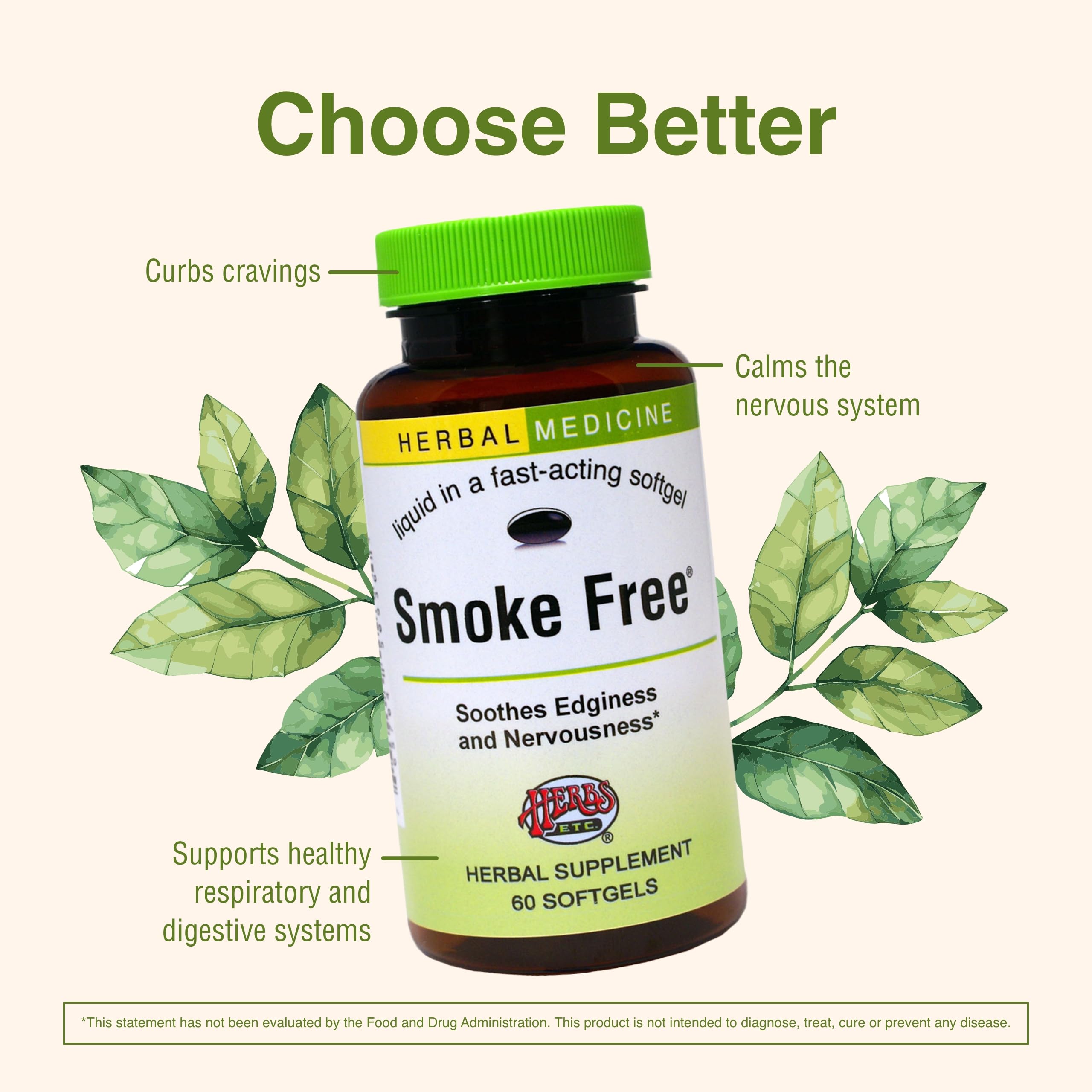 Packaging of Herbs, Etc. Smoke Free softgels
