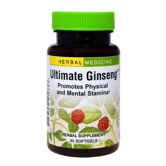 Herbs Etc Ultimate Ginseng Softgels bottle and packaging