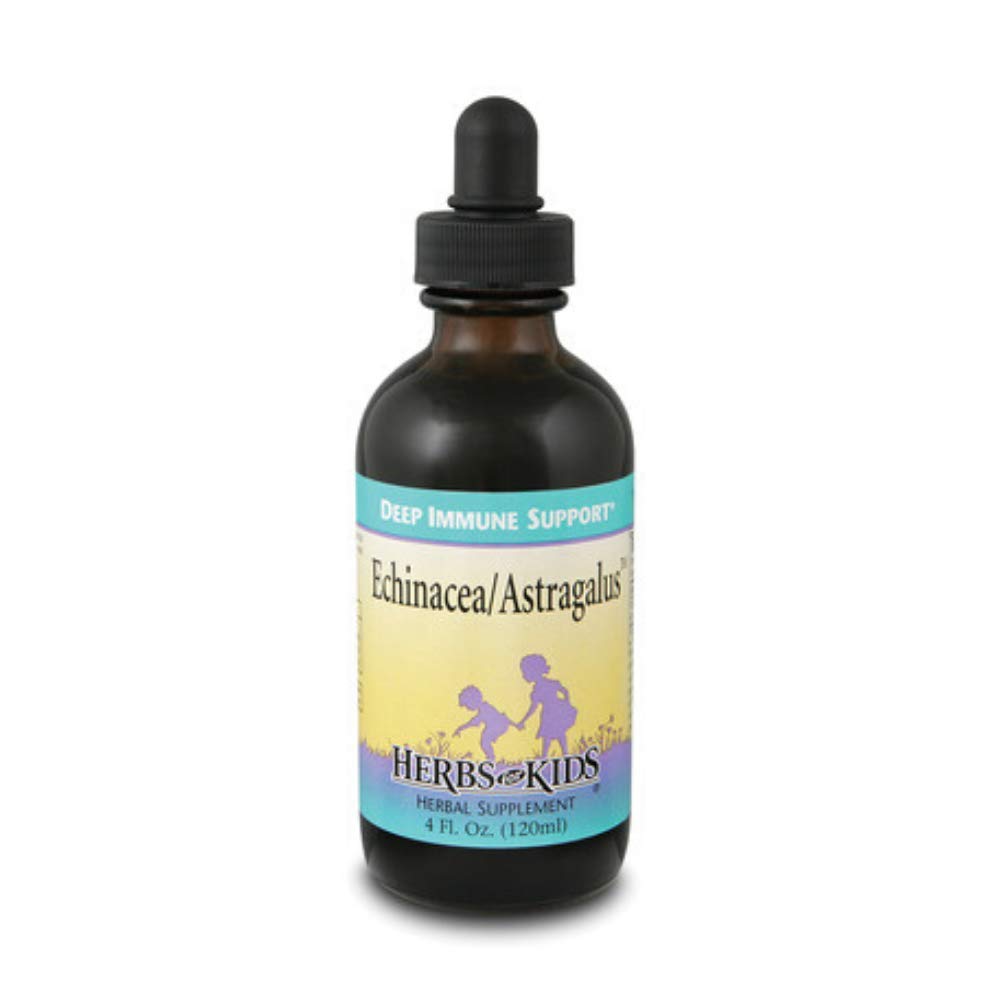 Bottle of Herbs for Kids Echinacea/Astragalus (4oz) tincture with dropper