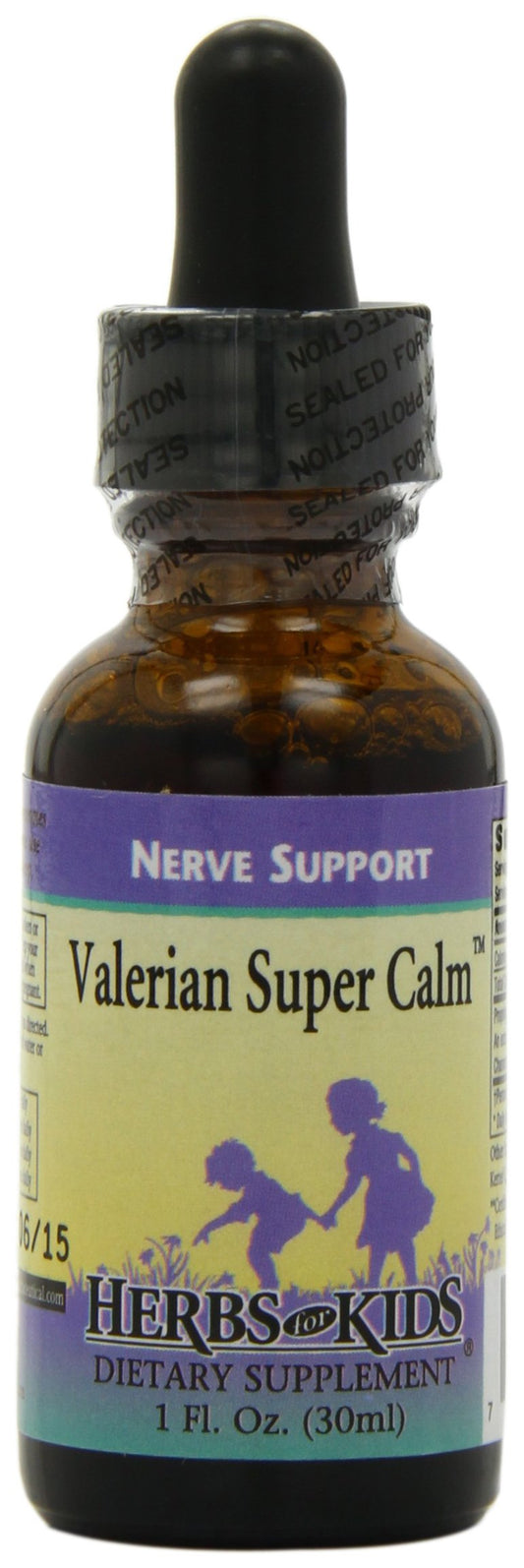 Valerian Super Calm product label with ingredients