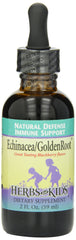 Front view of Herbs for Kids Echinacea/Goldenroot BlackBerry 2oz bottle