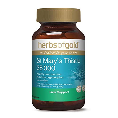Herbs of Gold St Mary's Thistle 35000 – 60 Tablets bottle