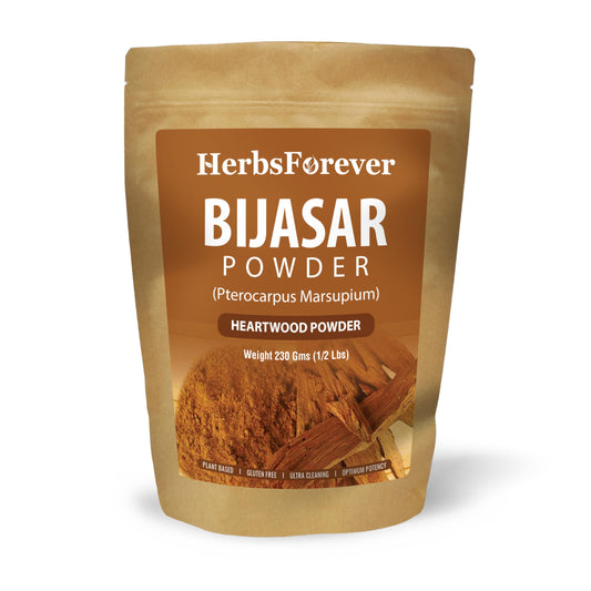 Herbsforever Bijasar Powder jar label – Pterocarpus Marsupium