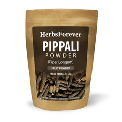 Front view of HerbsForever Pippali Powder 230g package
