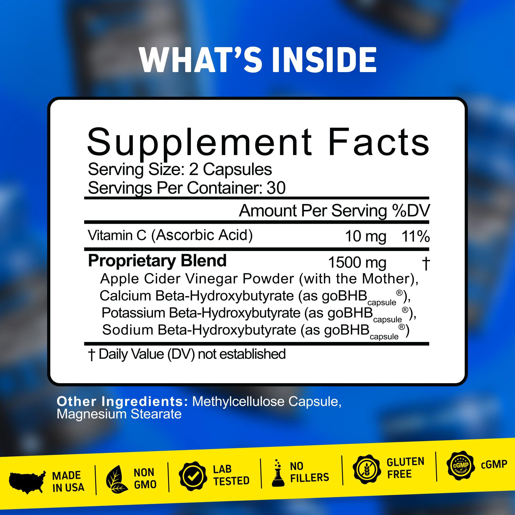 Herbtonics Keto BHB capsules pack ready for daily energy and cravings control.