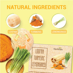 Herbvian turmeric lemongrass soap, invigorating aroma for a bright morning routine.