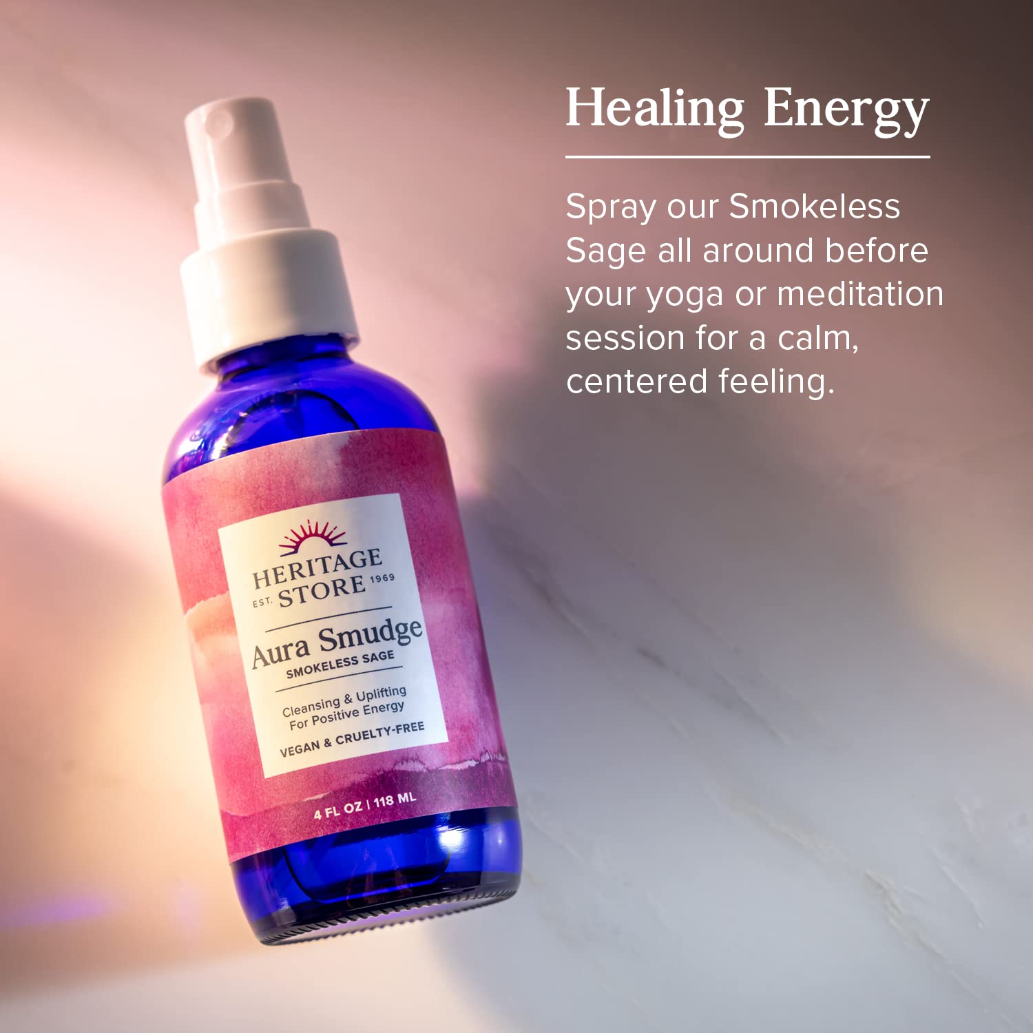 Room spray used to cleanse a living space